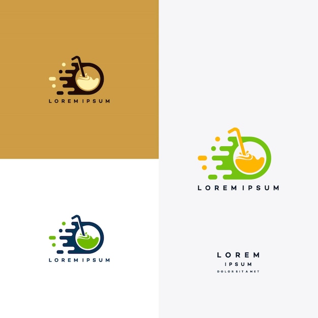 Fast Drink Juice logo designs concept, Drink delivery service logo