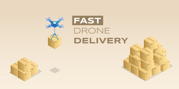 Fast drone delivery banner