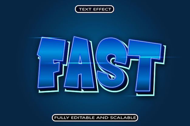 Fast Editable Text Effect 3 Dimension Modern Style