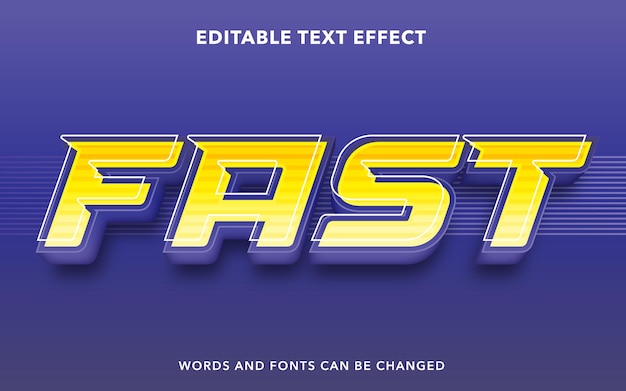 Fast editable text effect style