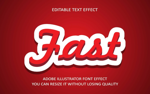 Fast editable text effect