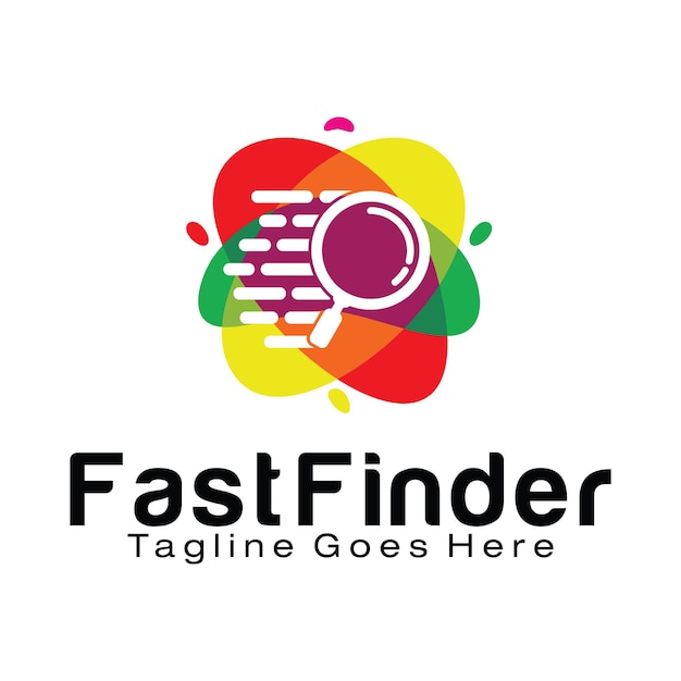 Modello di progettazione del logo fast finder