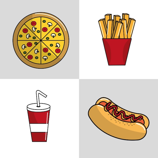 Fast food background icon