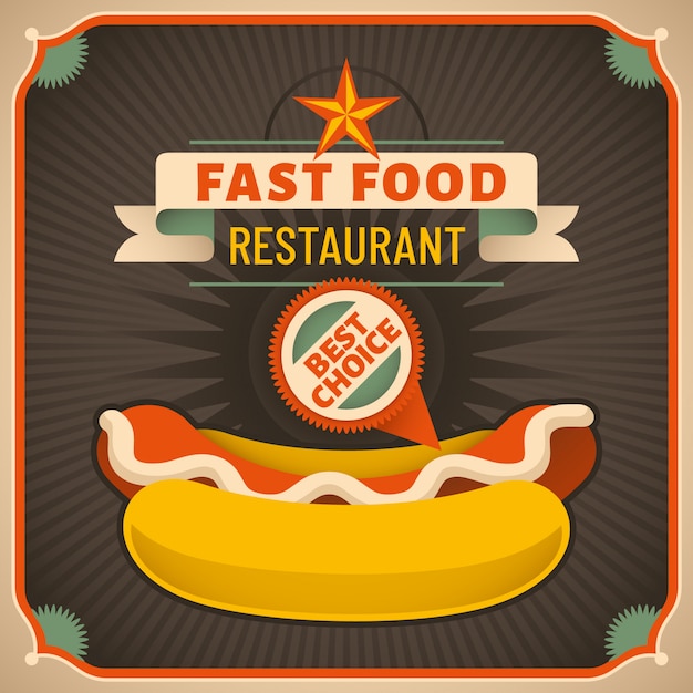 Vector fast food background