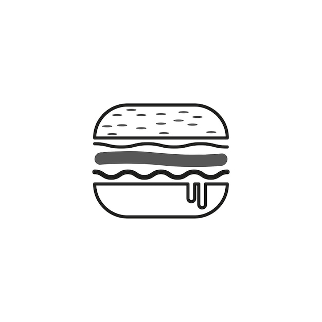 Fast Food Burger icon Vector illustration stock image