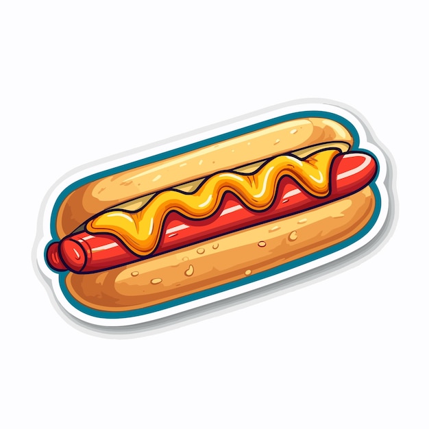 Disegno di fast food con hot dog isolato