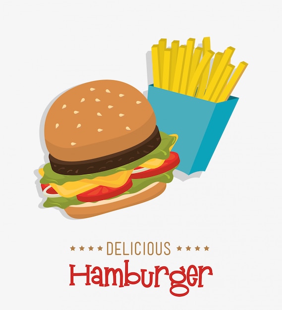 Vector fast food design.