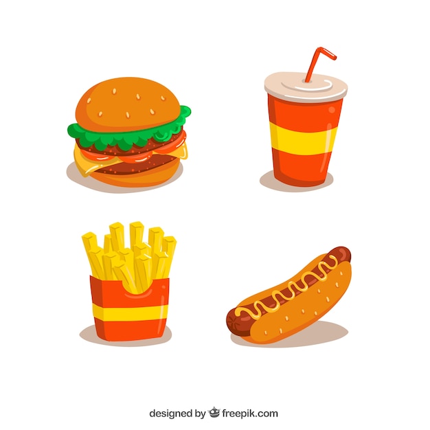 Fast food disegna collezione