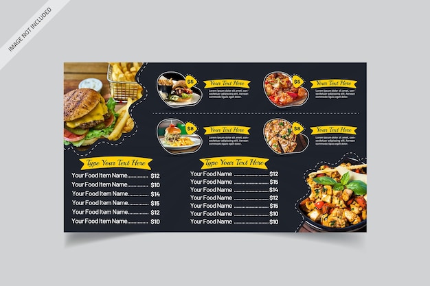 Tavole del menu digitale per fast food