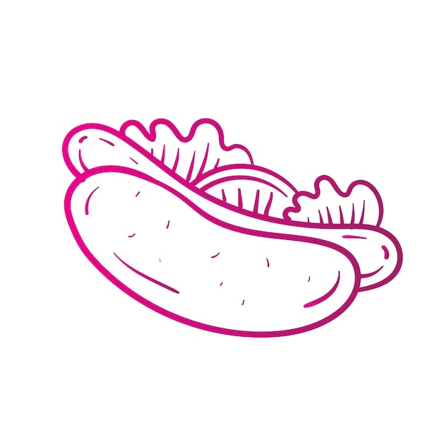 Fast food doodles illustrazione vettoriale isolata su sfondo bianco