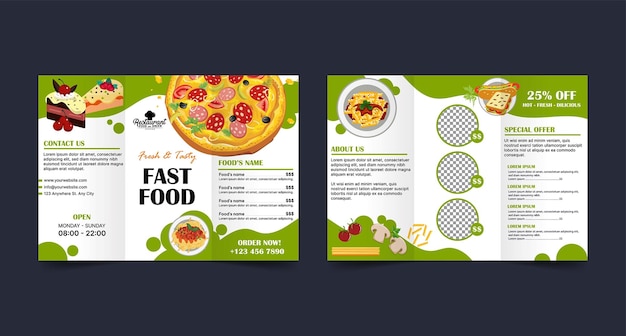 fast food flyer design