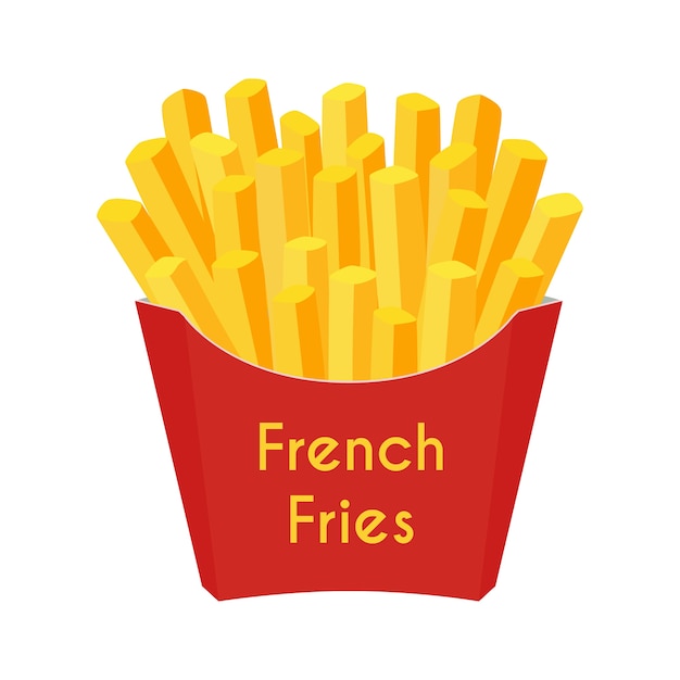 Vector fast food french fries