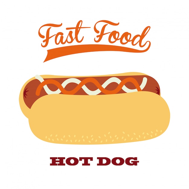 Fast food graphic design  vector illustration