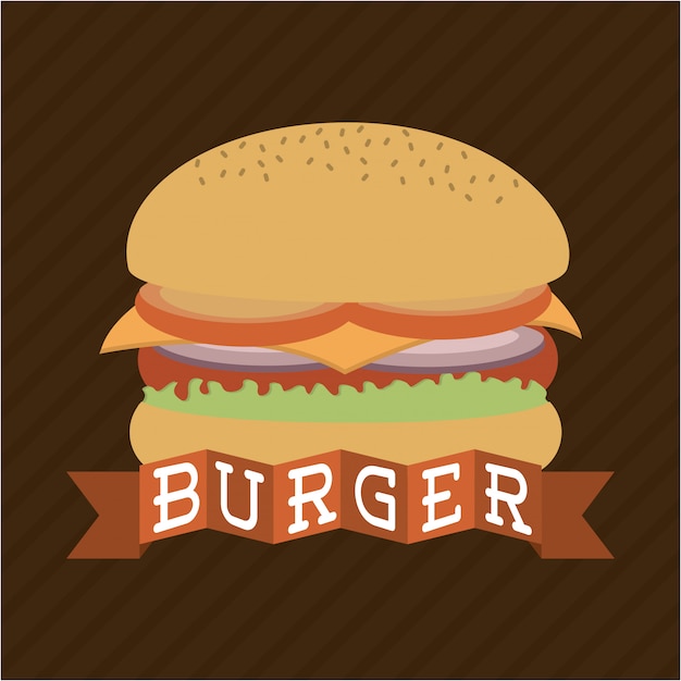 fast food graphic design  vector illustration