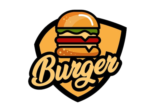 Fast food and hamburger restaurant logo design template