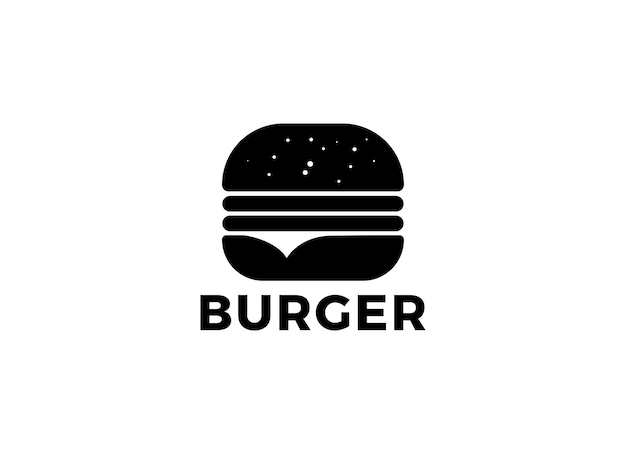 Фаст-фуд векторной иллюстрации гамбургера. Логотип гамбургера и вектор для фаст-фуда.