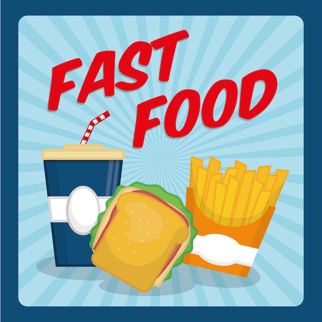 Vector fast food icon design