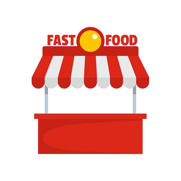 Fast food icon Flat illustration of fast food vector icon for web