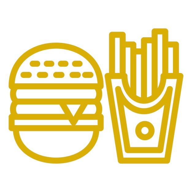 Vector fast food icon style