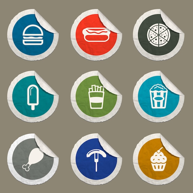 Fast food icons set for web sites and user interface