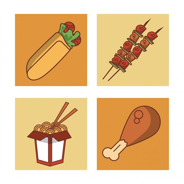 Fast food icons