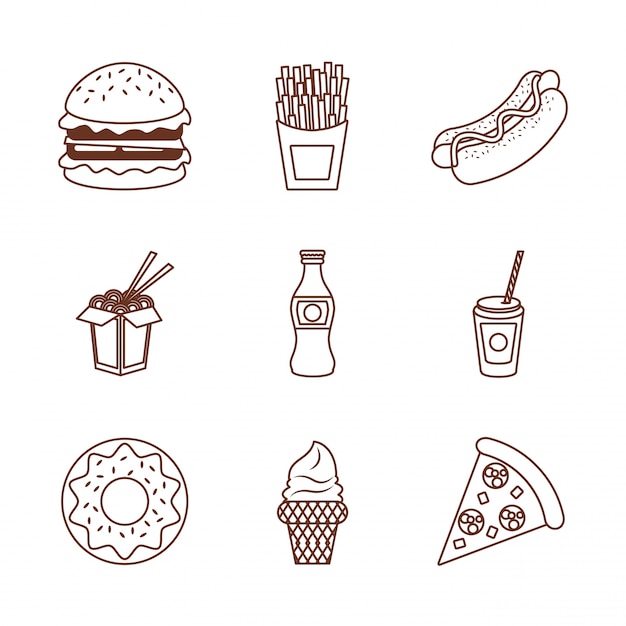 Fast food icons