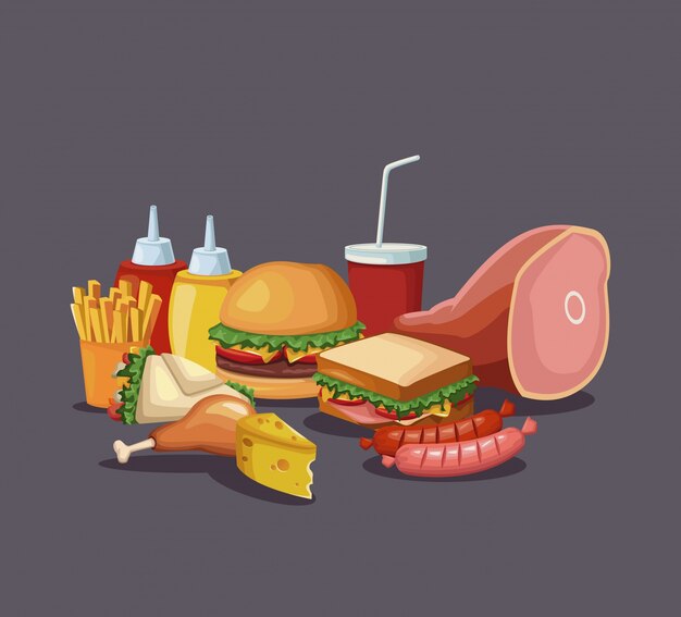 Fast food icons