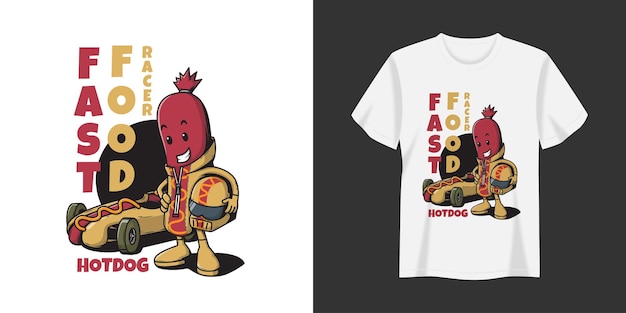 Fast Food Illustration Tshirt and Apparel Printing Design