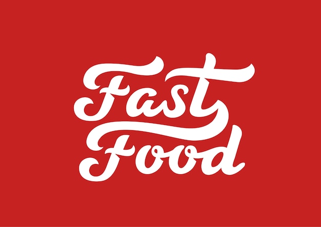 Fast Food kalligrafische tekst logo belettering