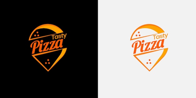 Concetto di logo di fast food per hamburger e pizzerie