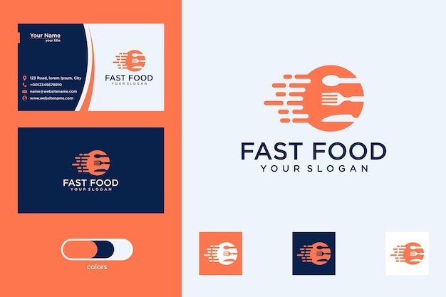 Fast food logo design and business card