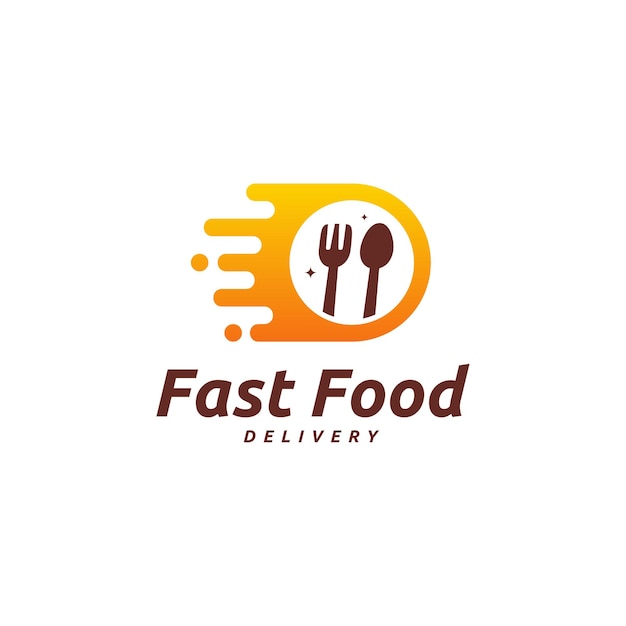 Vector fast food logo designs template food delivery logo symbol