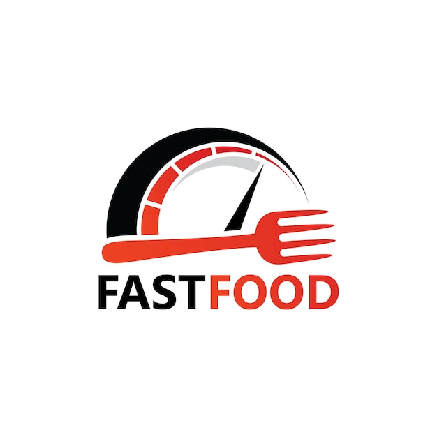 Fast food logo template design vector