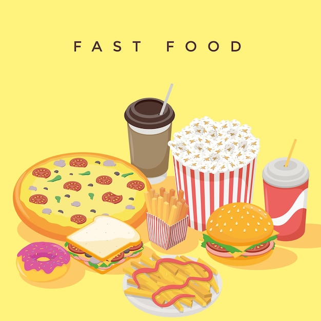 Vector fast food menu restaurant poster