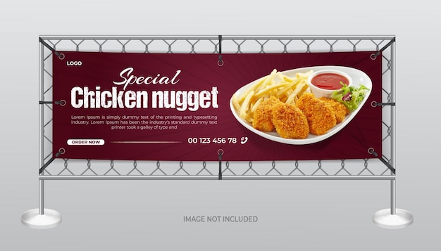 Vettore modello di progettazione di fast food mesh banners