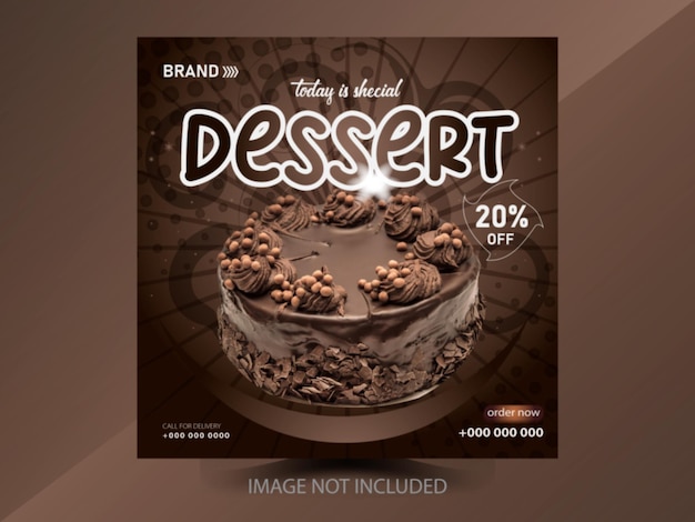 Fast food restaurant business marketing social media post or web banner template design