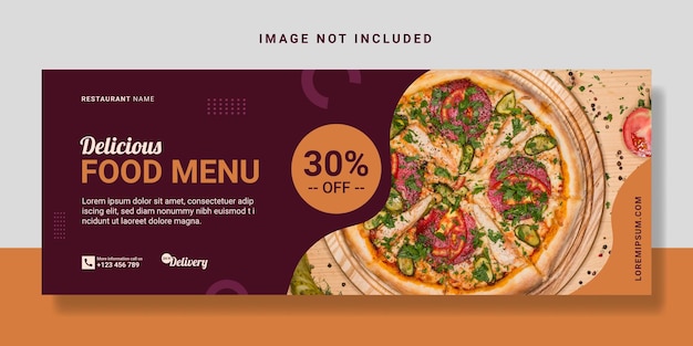 Fast food restaurant cover social media post and web banner template