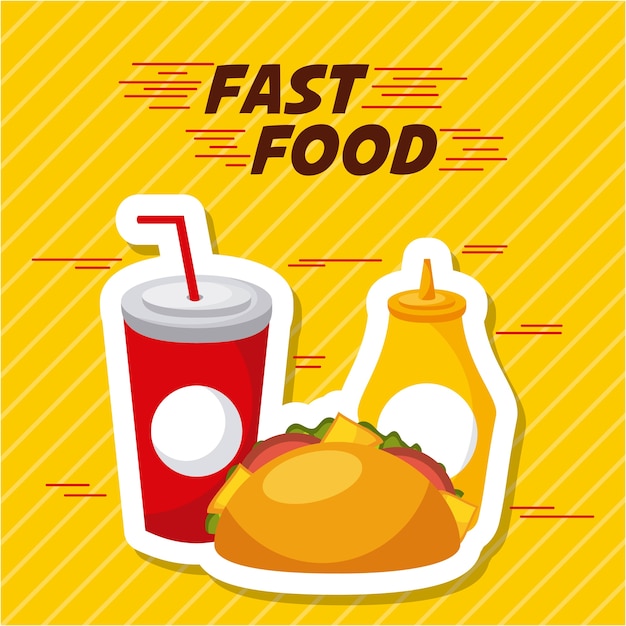 Fast food restaurant menu brochure