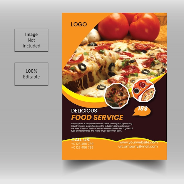 Vector fast food and restaurant menu flyer design