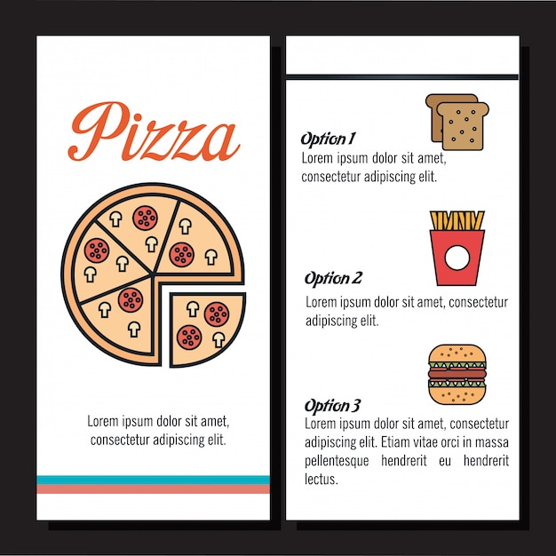 fast food restaurant menu isolated icon