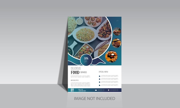 Fast food restaurant menu marketing Flyer, food business promotion cover, leaflet, poster template