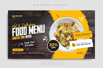 Food Promo Poster Template Vector Design Graphic By, 45% OFF