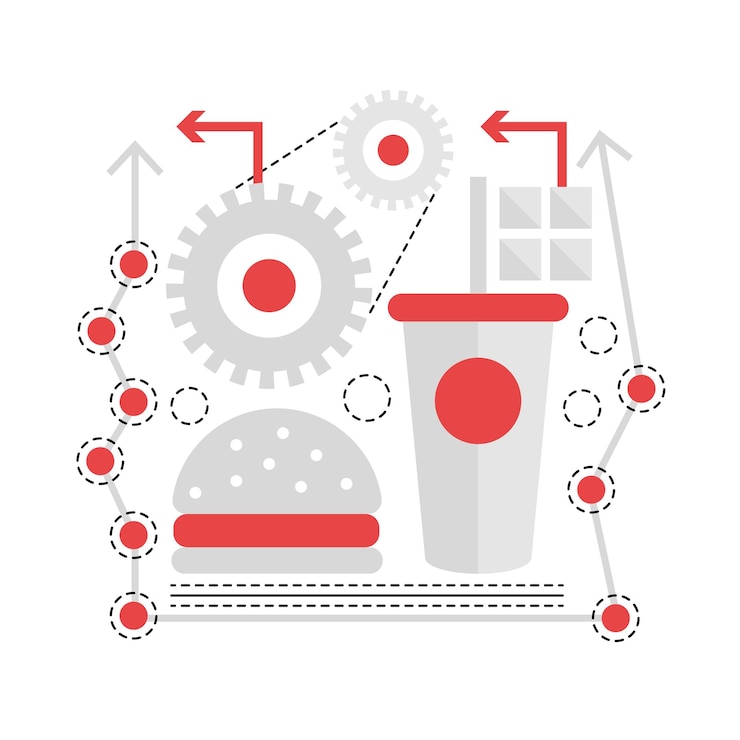 Vector fast food in smart city
