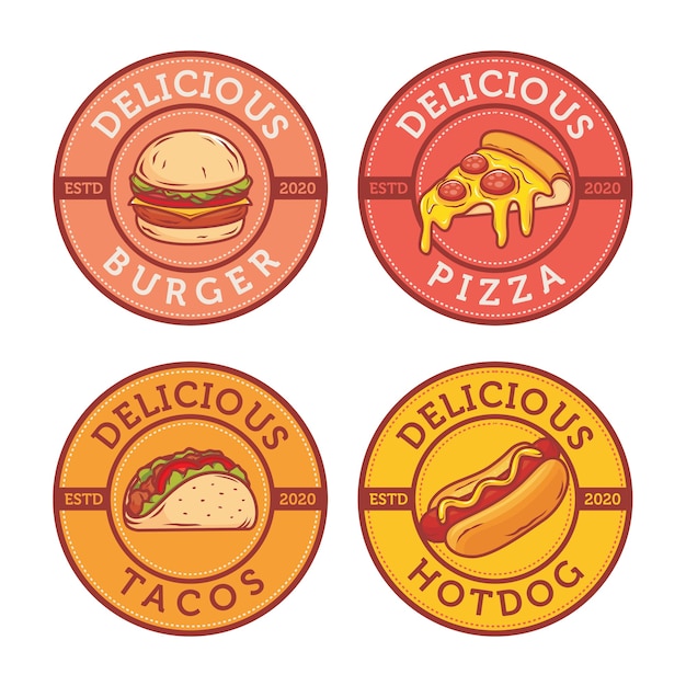 Дизайн логотипа закуски быстрого питания