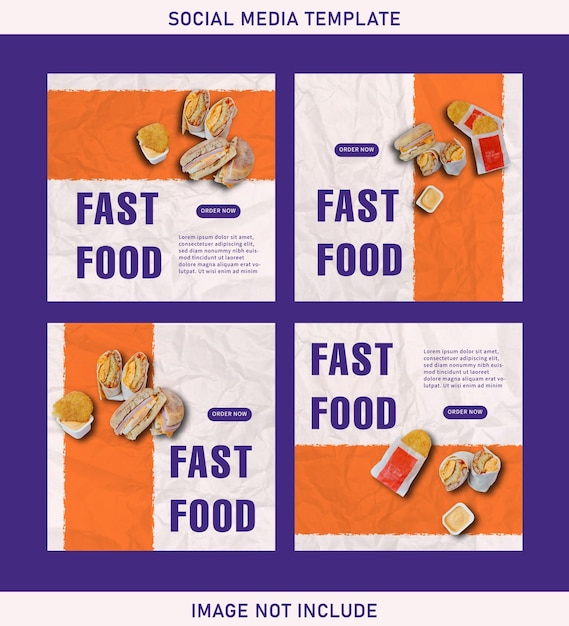 Fast food social media template