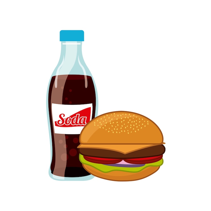 Vector fast food and soda design 