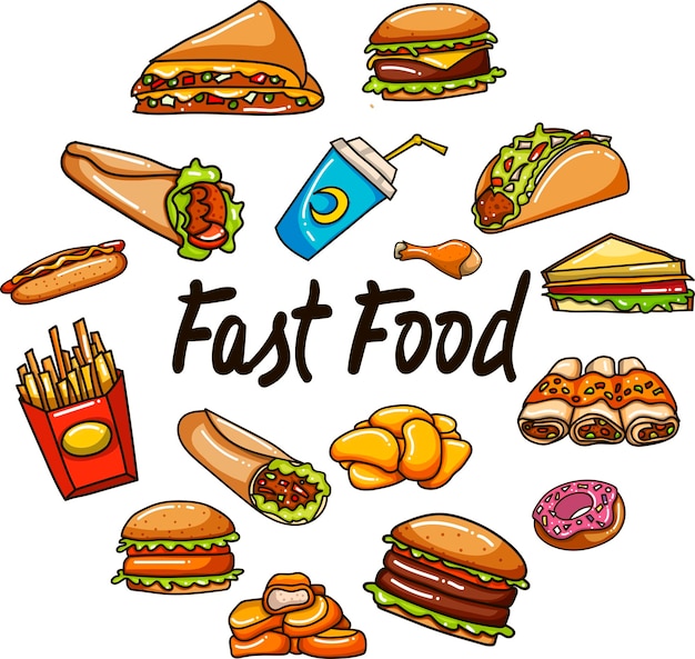 fast food in vector