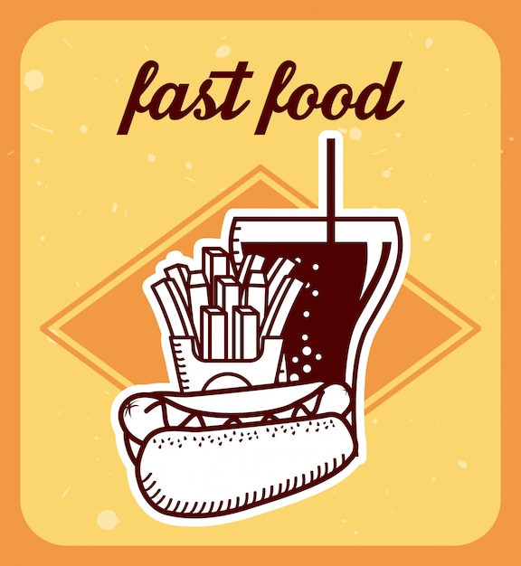 Vector fast food