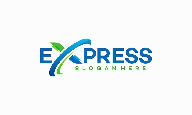 Дизайн логотипа fast forward express, шаблон логотипа modern express