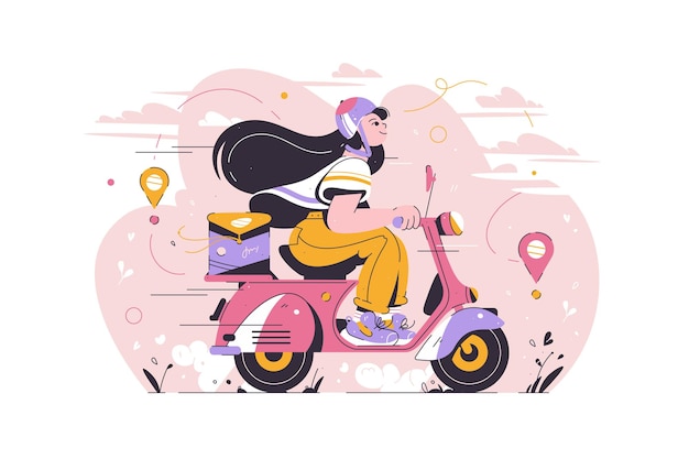 Fast and free delivery by scooter